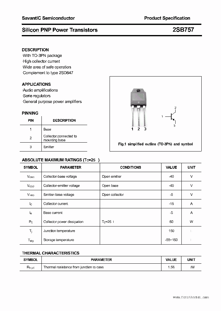 2SB757_1415449.PDF Datasheet