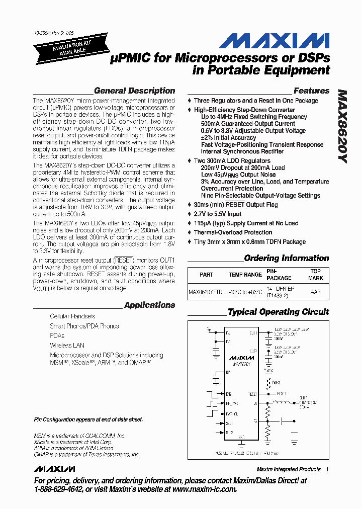 MAX8620YETD_1483099.PDF Datasheet