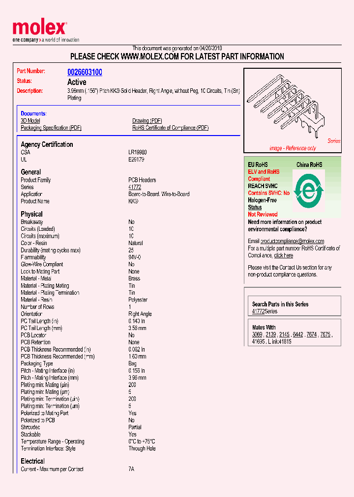 26-60-3100_1539864.PDF Datasheet