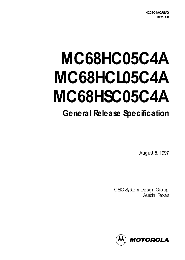 HC05C4AGRS_1552973.PDF Datasheet