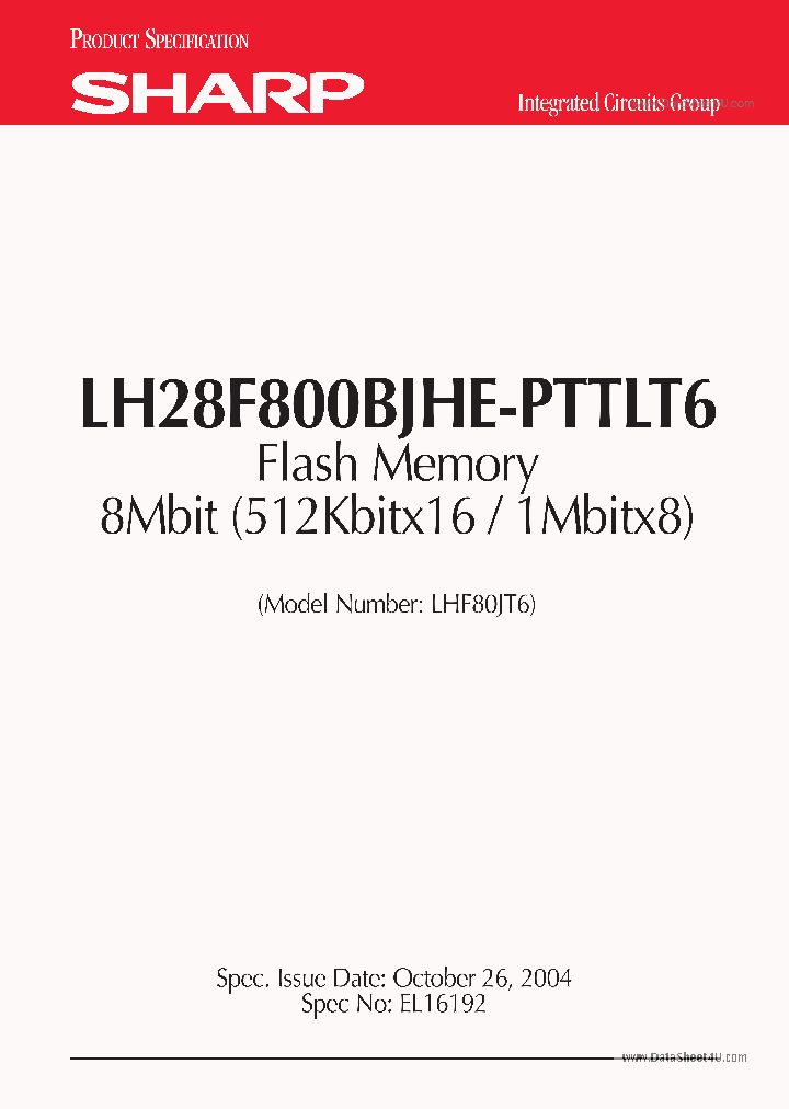 LH28F800BJHE-PTTLT6_1557520.PDF Datasheet
