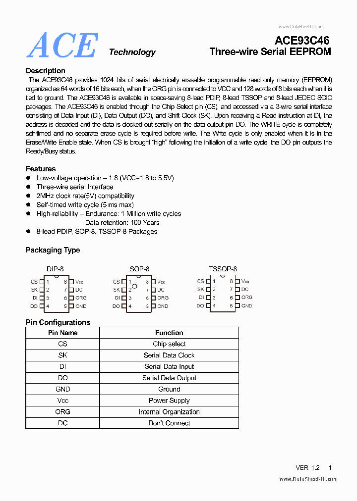 ACE93C46_1562674.PDF Datasheet