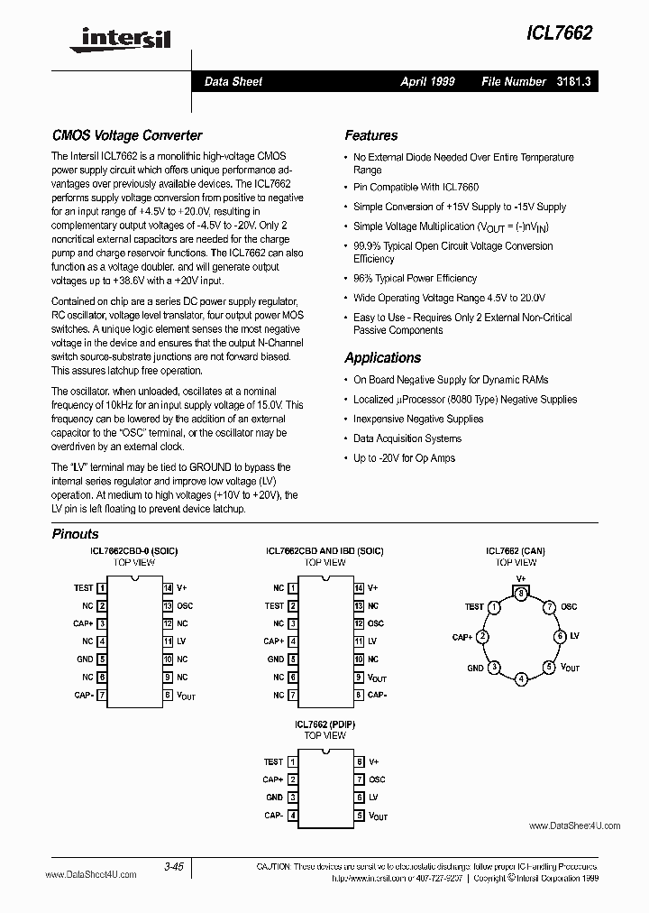 ICL7662_1558297.PDF Datasheet