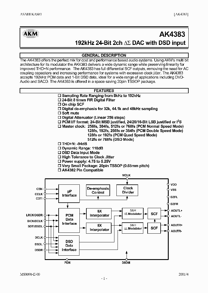 AK4383_889099.PDF Datasheet