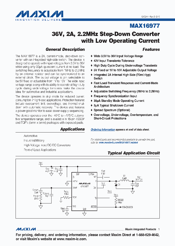 MAX16977RAUV_1594315.PDF Datasheet