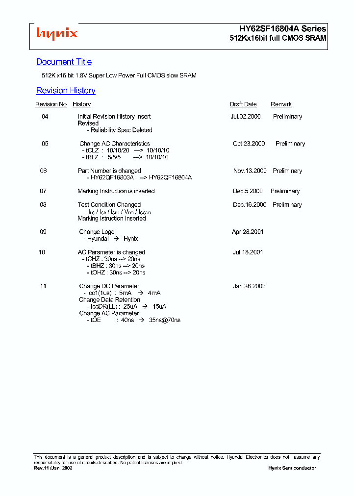 HY62SF16804A-SMI_1594341.PDF Datasheet