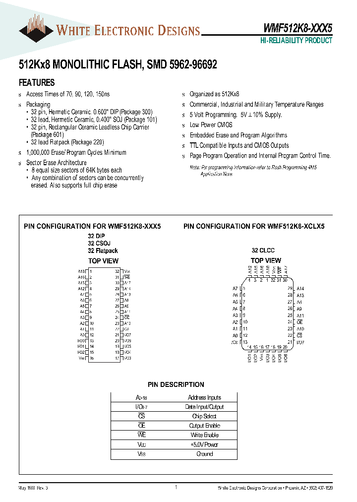 WMF512K8_927919.PDF Datasheet