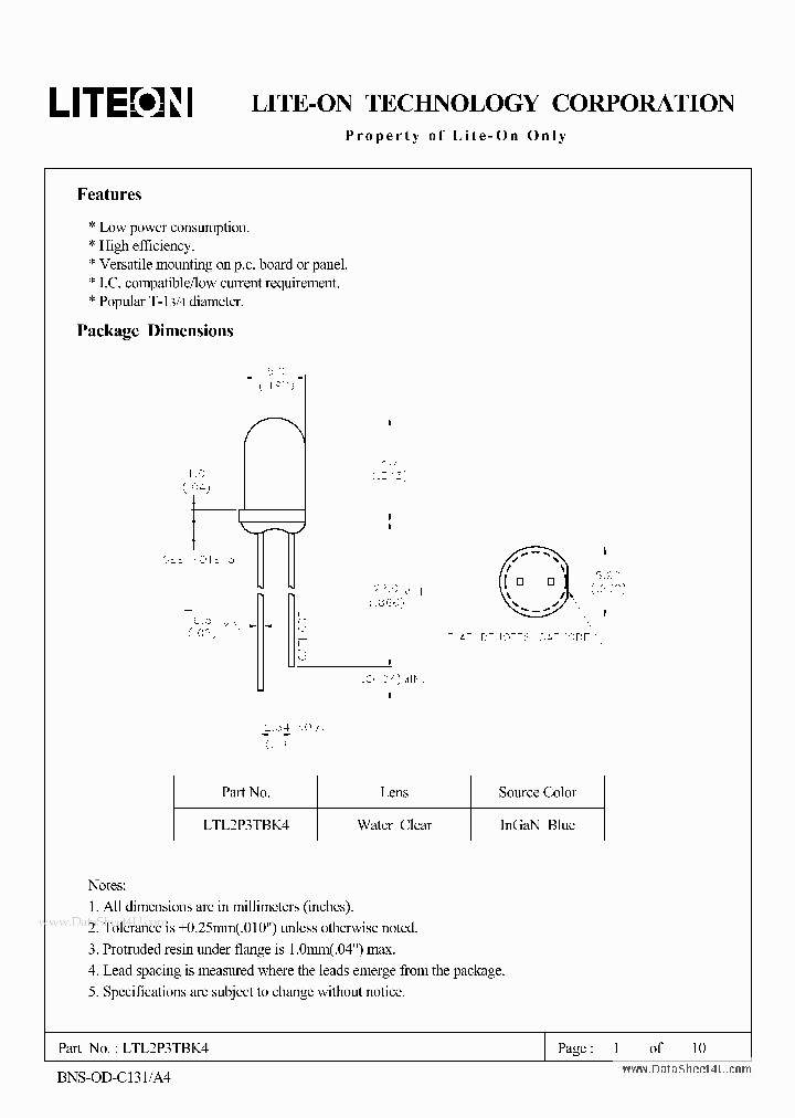 LTL2P3TBK4_1610980.PDF Datasheet