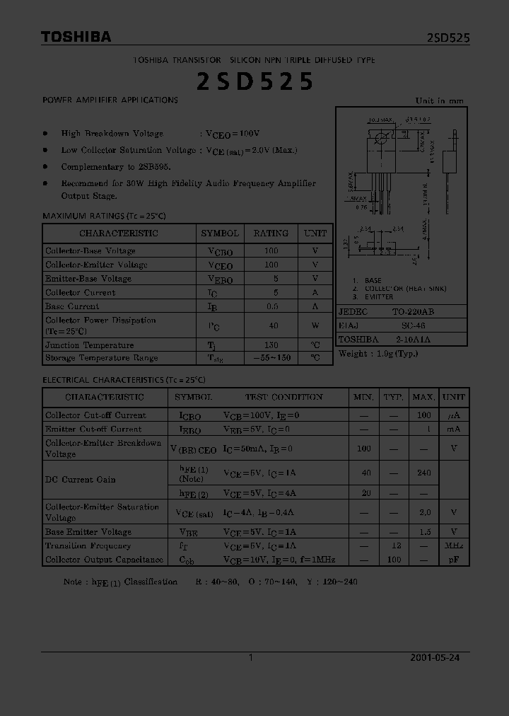 2SD525O_1000342.PDF Datasheet