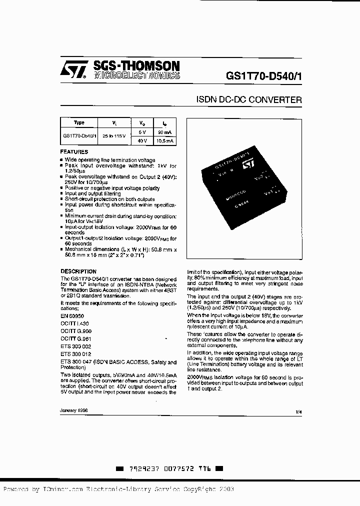 GS1T70-D5401_1026381.PDF Datasheet