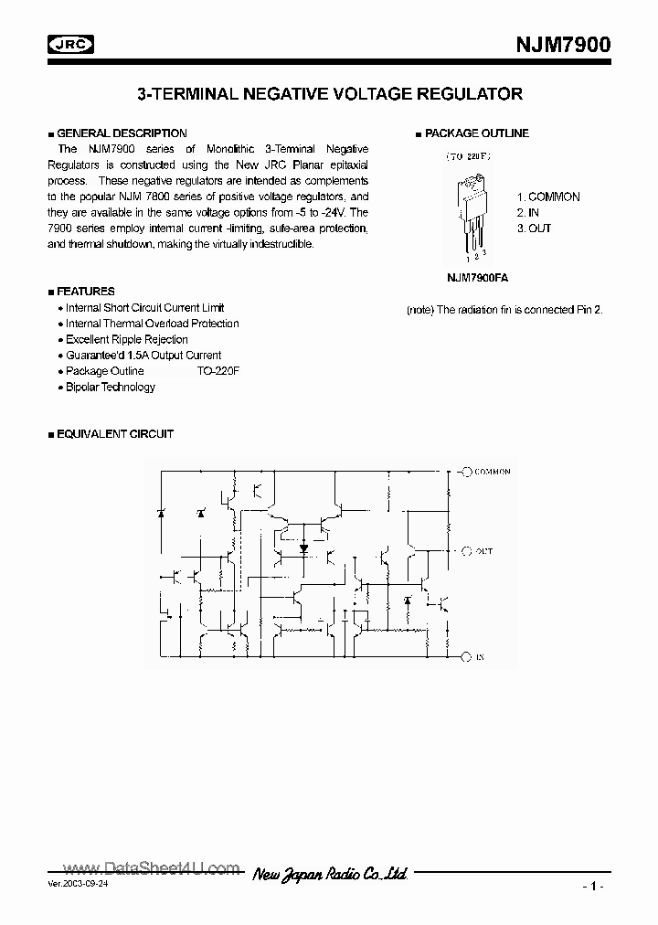 NJM7915_1617614.PDF Datasheet