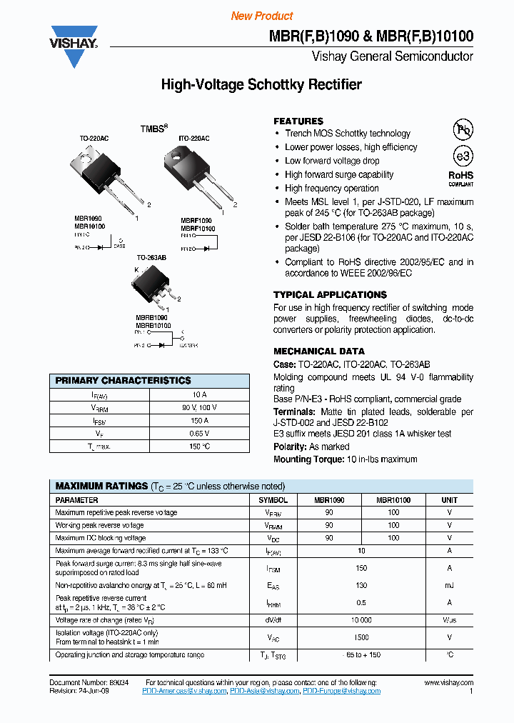 MBRF1090-E34W_1026633.PDF Datasheet