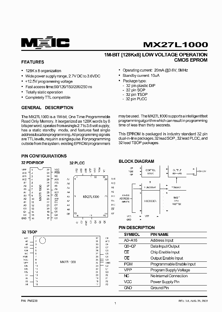 27L1000-25_1032569.PDF Datasheet