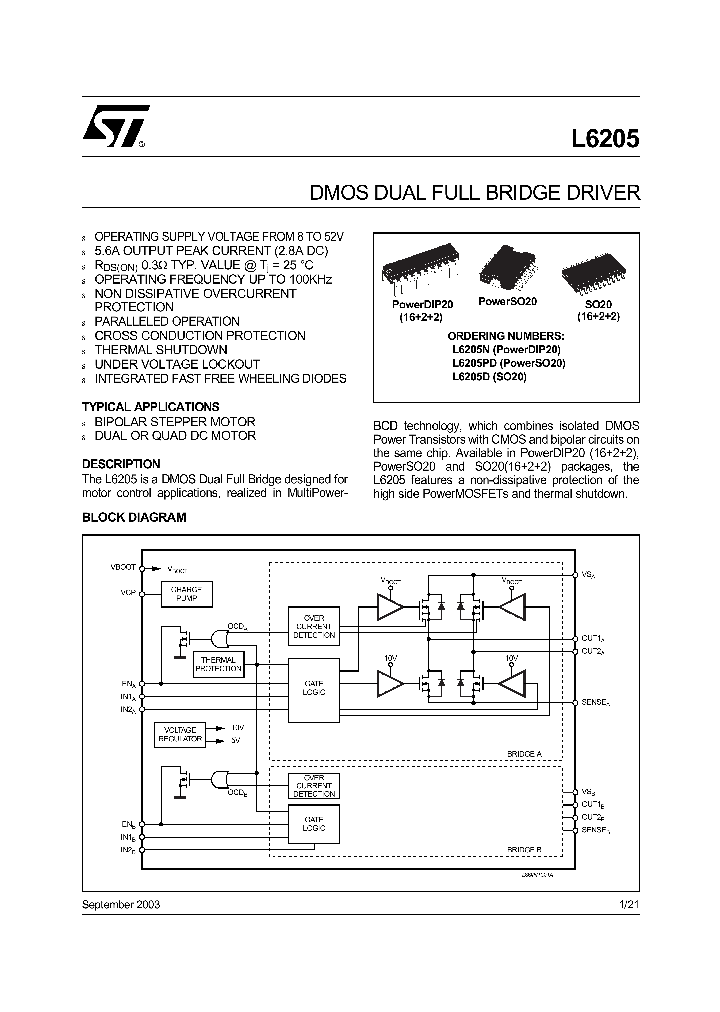 L6205N_1035058.PDF Datasheet