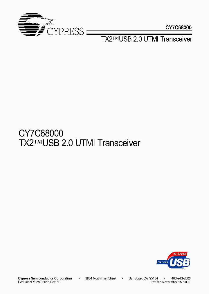 CY7C68000-48BAC_1039066.PDF Datasheet