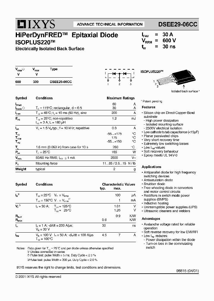 DSEE29-06CC_1061513.PDF Datasheet