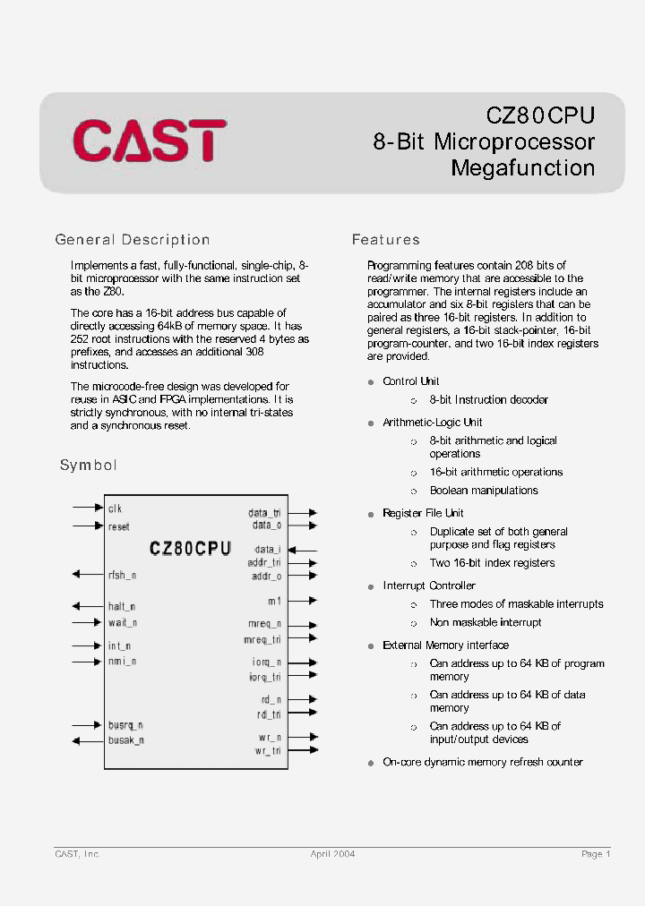 CZ80CPU_1074144.PDF Datasheet