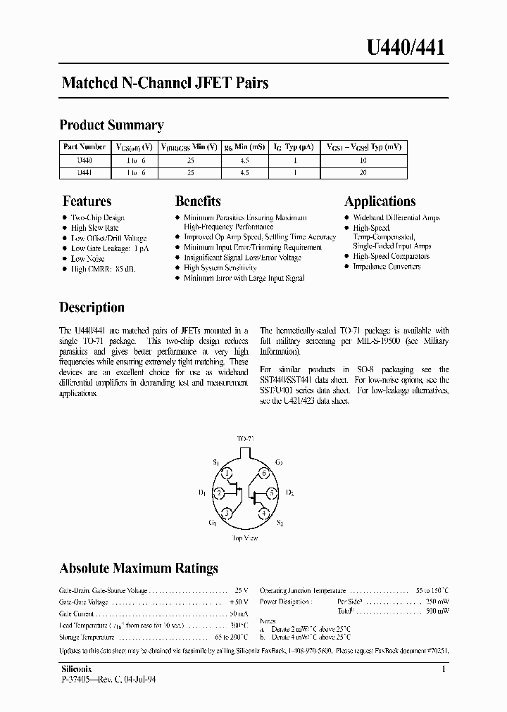 U441_1073085.PDF Datasheet