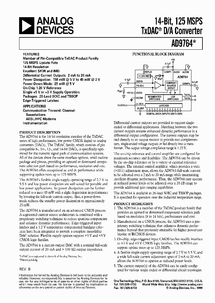 AD9764_1093917.PDF Datasheet