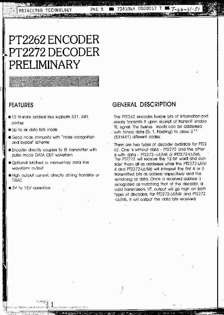 PT2272M4_1098233.PDF Datasheet