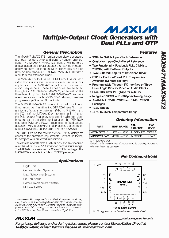 MAX9471_1117974.PDF Datasheet