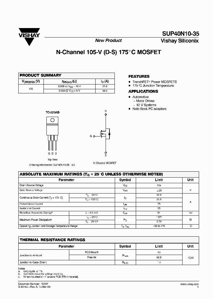 SUP40N10-35-E3_1110749.PDF Datasheet