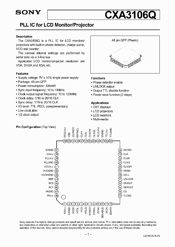 CXA3106Q_1119099.PDF Datasheet