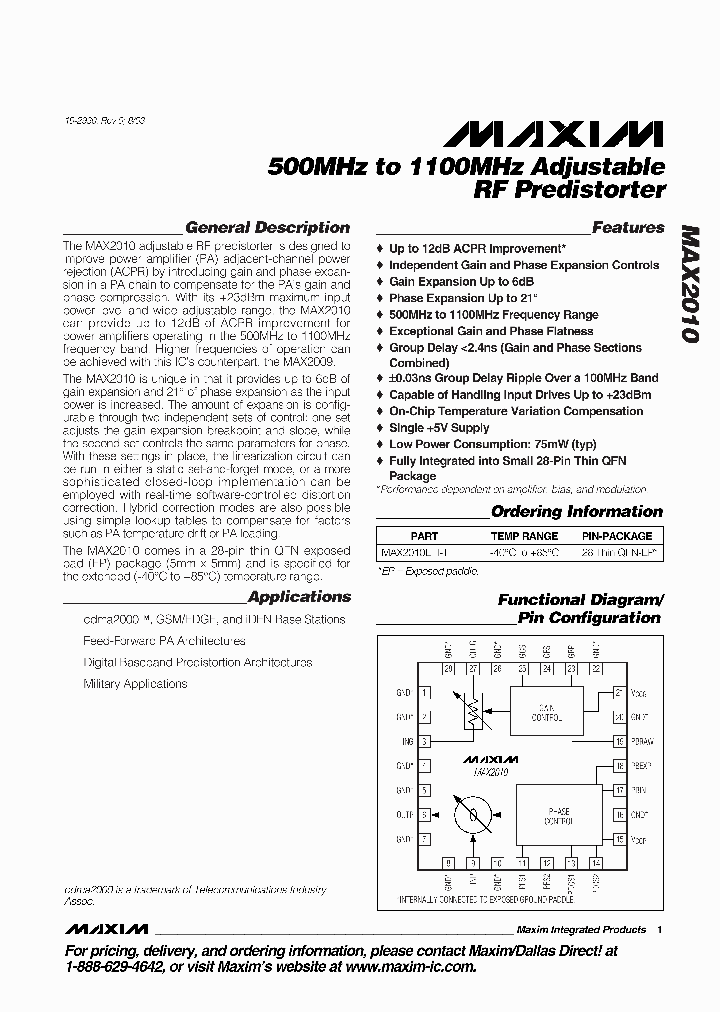 MAX2010ETI-T_1118886.PDF Datasheet