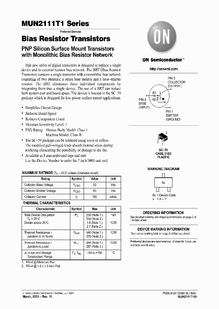 MUN2111T1D_1153287.PDF Datasheet