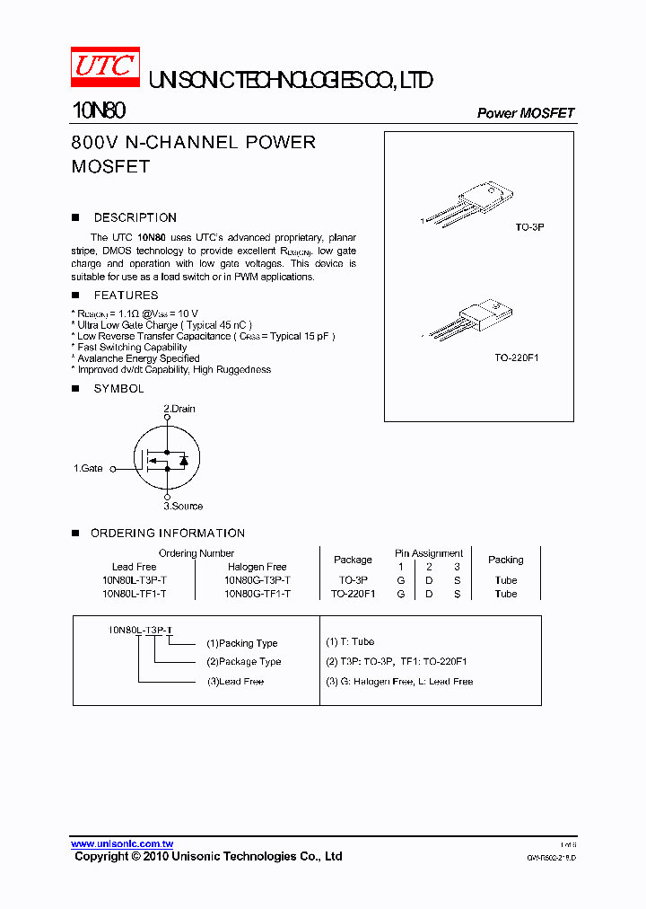 10N80L-T3P-T_1690006.PDF Datasheet