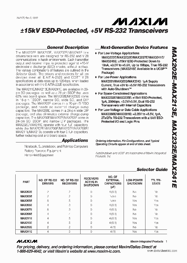 MAX211E_1680516.PDF Datasheet