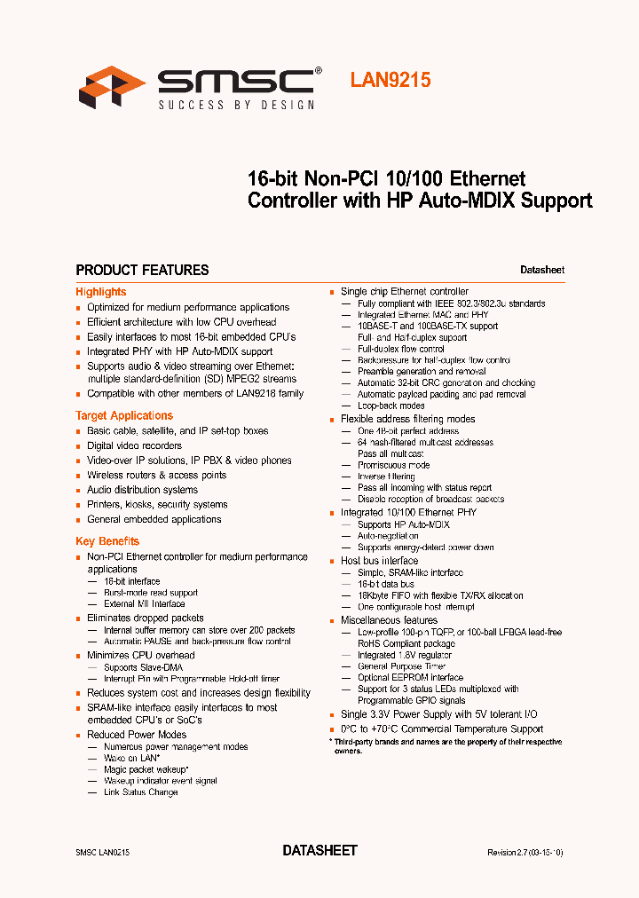 LAN9215-MZP_1169990.PDF Datasheet