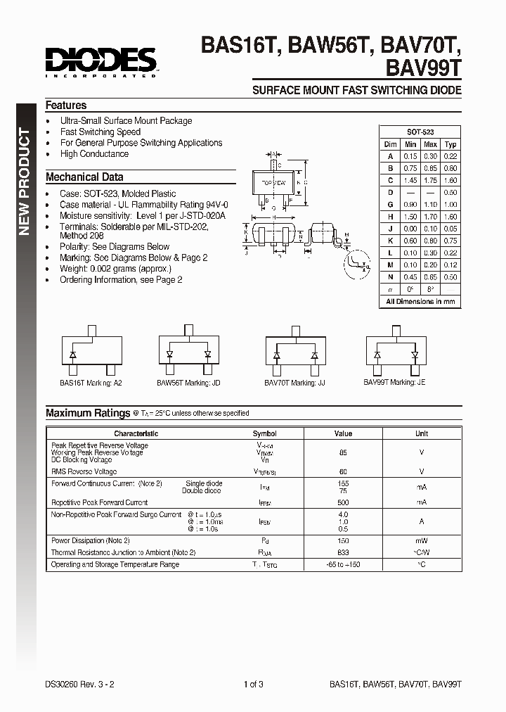 BAV99T-7_1698384.PDF Datasheet