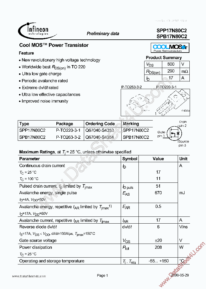 17N80C2_1698414.PDF Datasheet