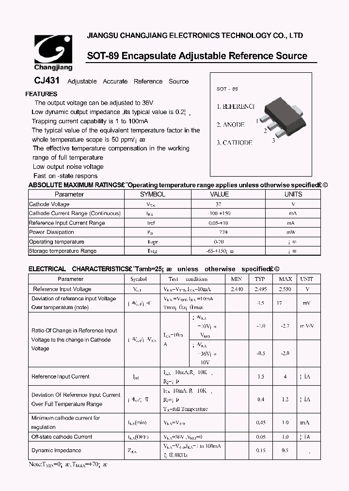 CJ431-SOT-89_1269136.PDF Datasheet