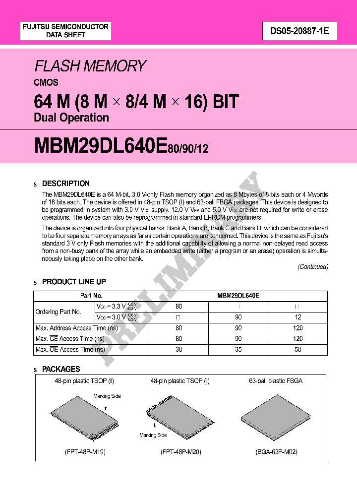 MBM29DL640E90PBT_1708776.PDF Datasheet