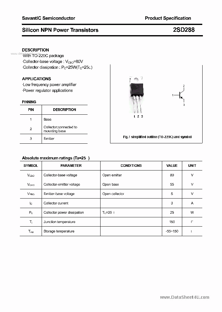 2SD288_1709550.PDF Datasheet