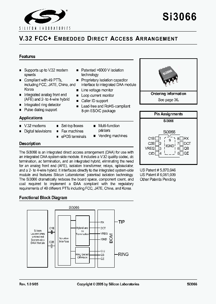 SI3066-B-FS_1329377.PDF Datasheet