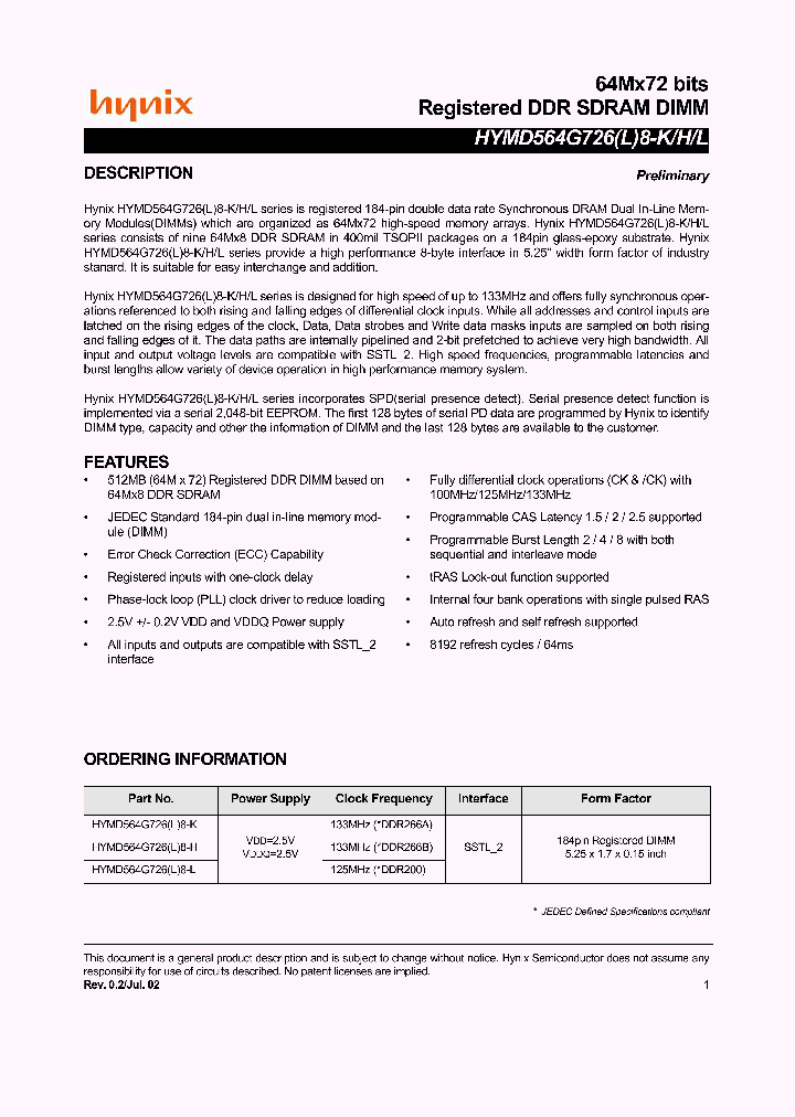 HYMD564G7268_1325193.PDF Datasheet
