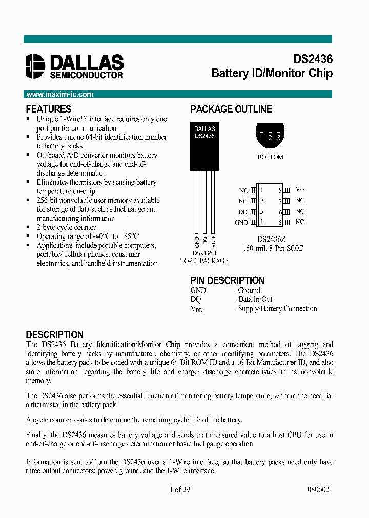 DS2436_1721420.PDF Datasheet