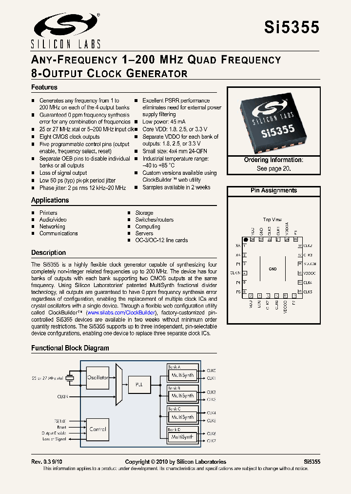 SI5355-EVB_1321347.PDF Datasheet