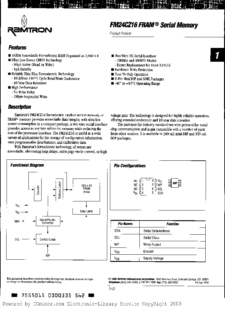 FM24CZ16-PT_1351743.PDF Datasheet