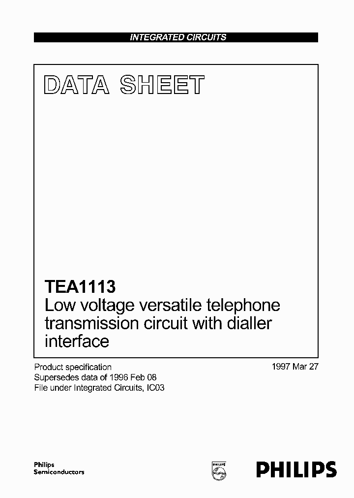 TEA1113_1724471.PDF Datasheet