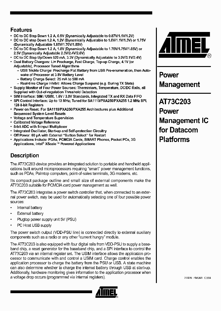 AT73C203-EK1_1424104.PDF Datasheet