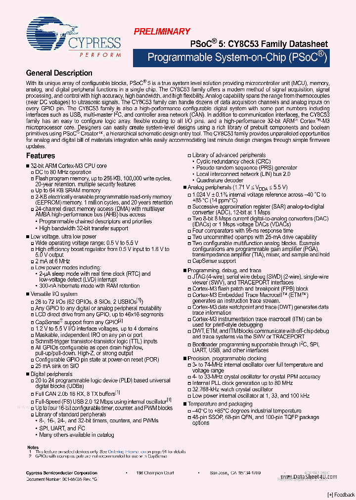 CY8C53_1744364.PDF Datasheet