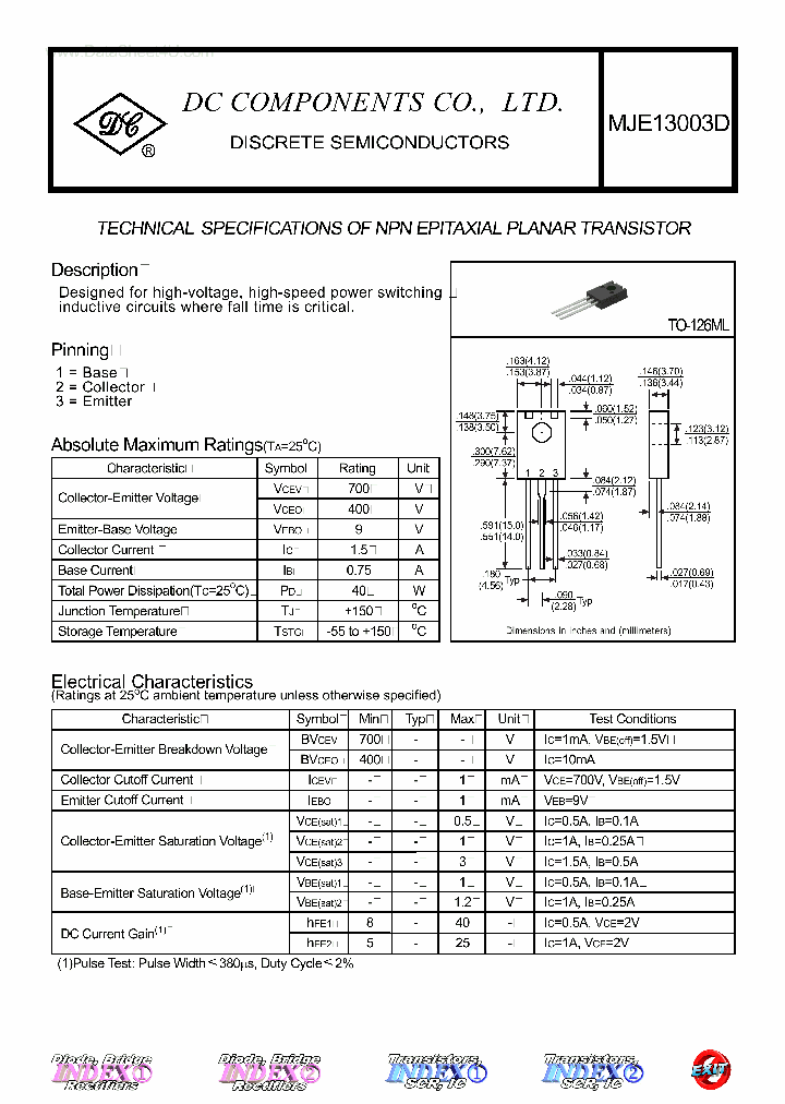 MJE13003D_1765178.PDF Datasheet