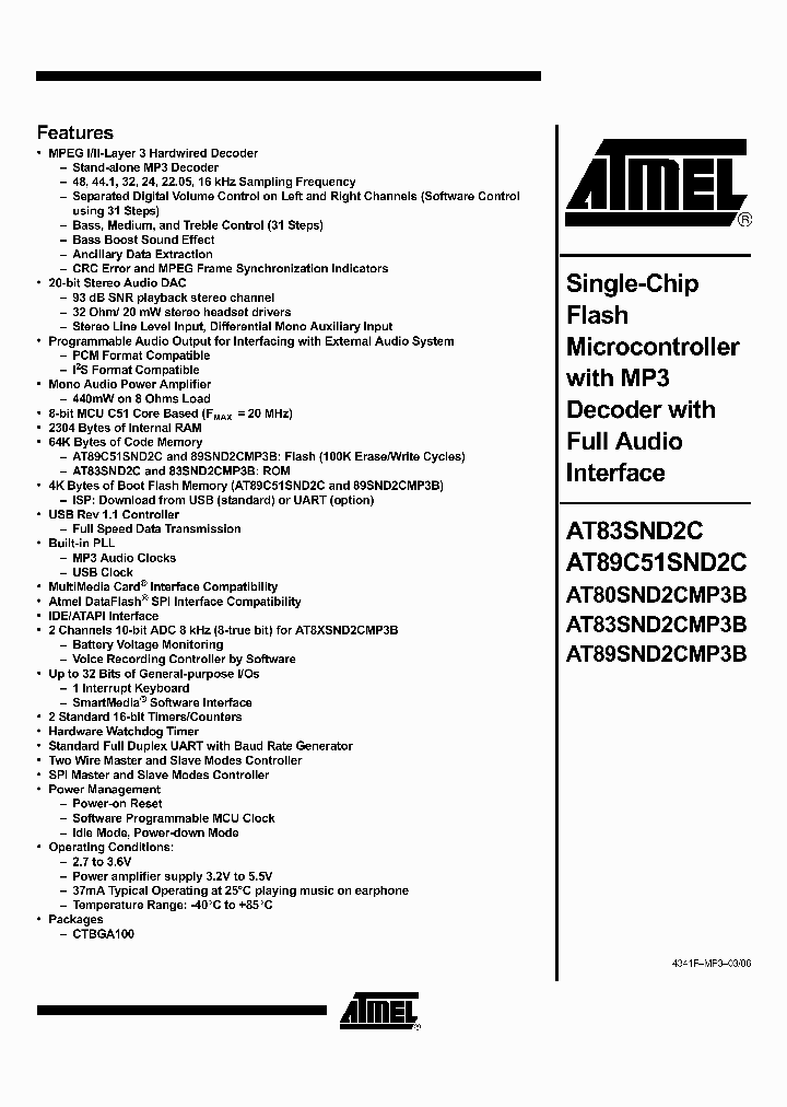 AT80SND2CMP3B-7FTUL_1479397.PDF Datasheet