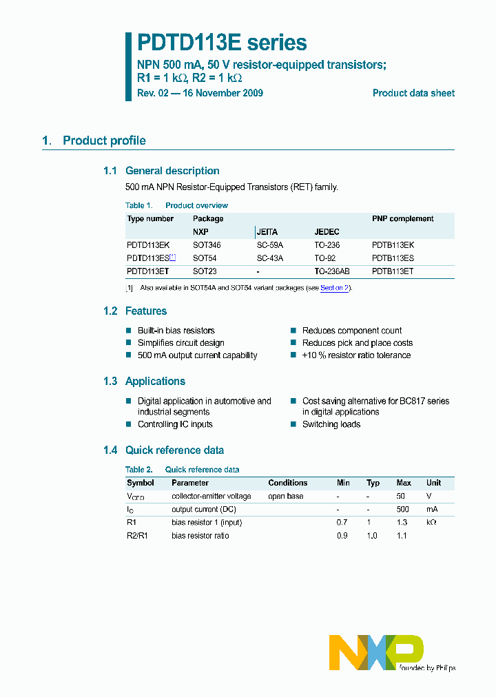 PDTD113E_1785684.PDF Datasheet