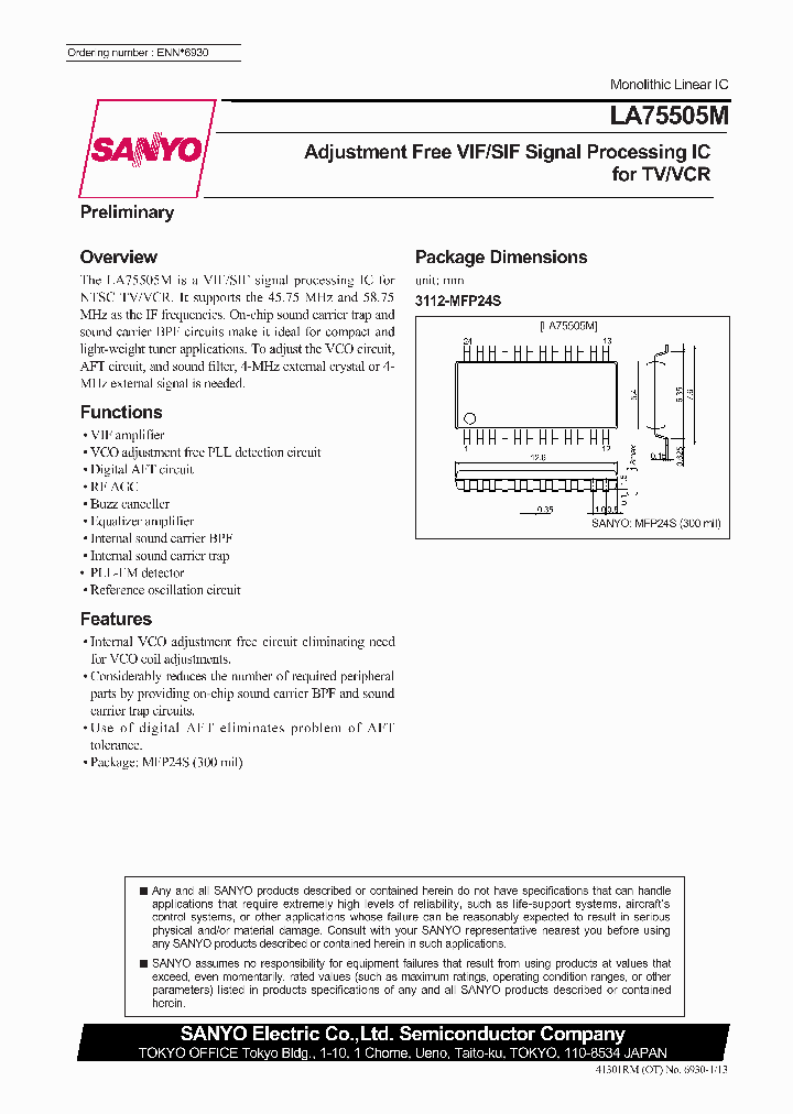 LA75505M_1546569.PDF Datasheet
