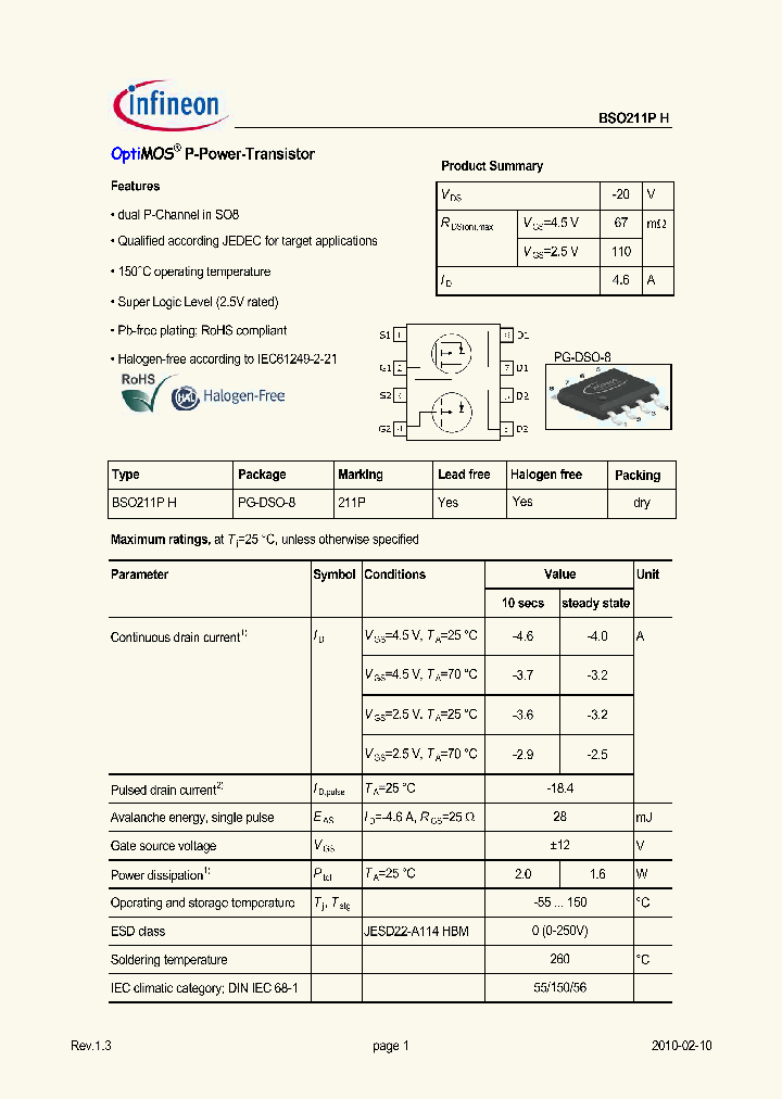 BSO211PH_1801088.PDF Datasheet